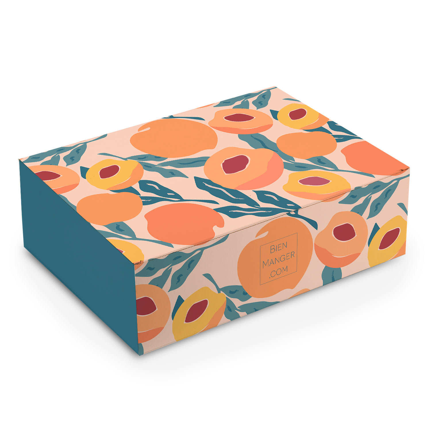 44567-0w0h0_Small_Square_Gift_Box_With_Peaches_Design